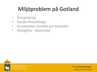 milj problem p gotland