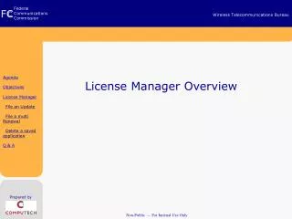 License Manager Overview