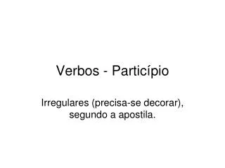 verbos partic pio