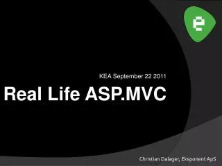 Real Life ASP.MVC