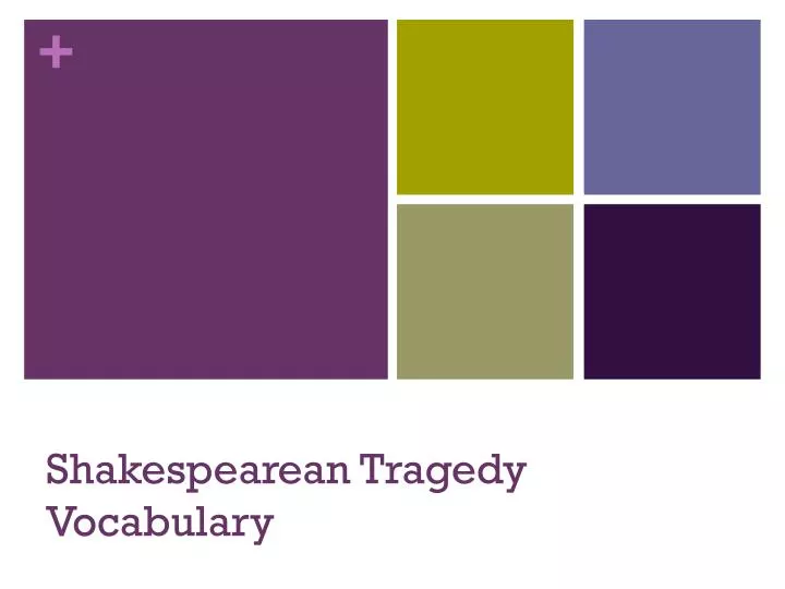 shakespearean tragedy vocabulary
