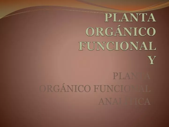 planta org nico funcional y