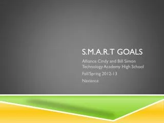 S.M.A.R.T goals