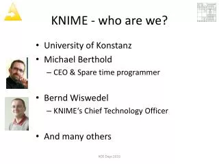 KNIME - who are we?