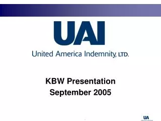 KBW Presentation September 2005