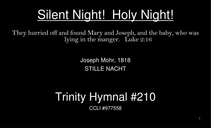 silent night holy night