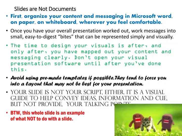 slides are not documents