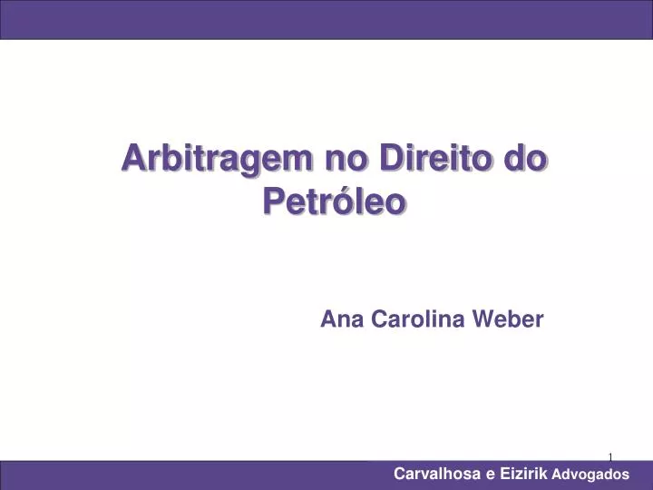 arbitragem no direito do petr leo