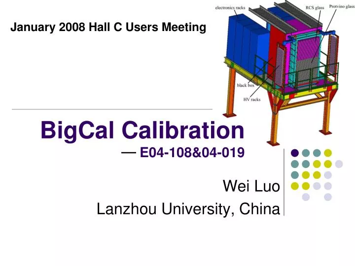 bigcal calibration e04 108 04 019