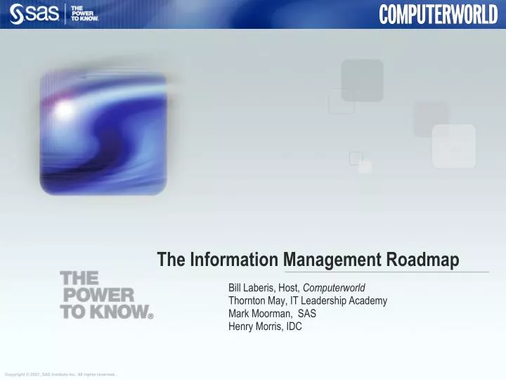 the information management roadmap
