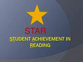 St udent a chievement IN R EADING