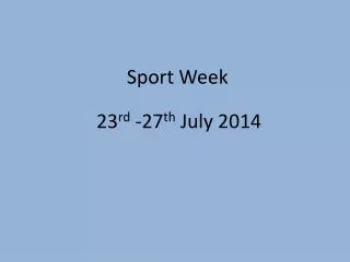 Sport Week