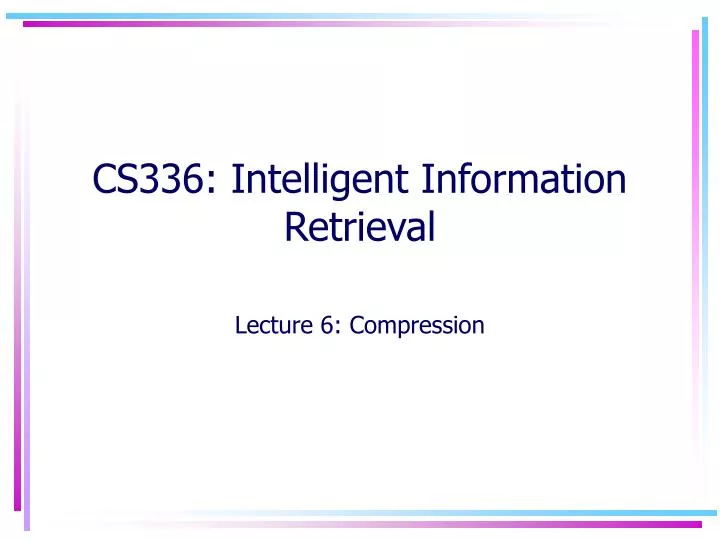 cs336 intelligent information retrieval