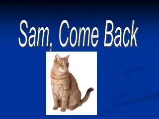 Sam, Come Back