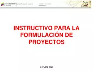 instructivo para la formulaci n de proyectos