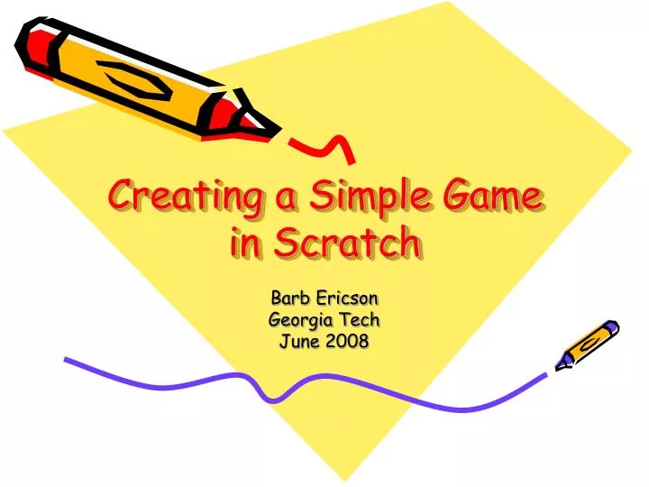 creating a simple game in scratch