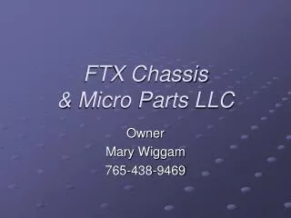 FTX Chassis &amp; Micro Parts LLC