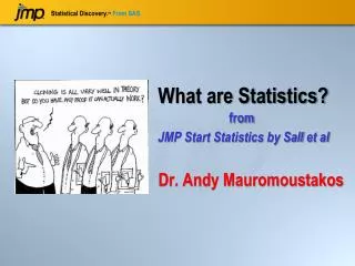 What are Statistics? from JMP Start Statistics by Sall et al
