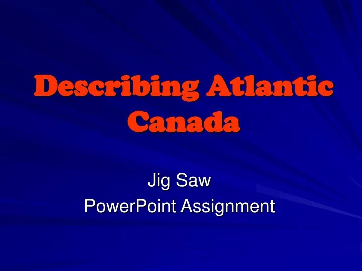 describing atlantic canada