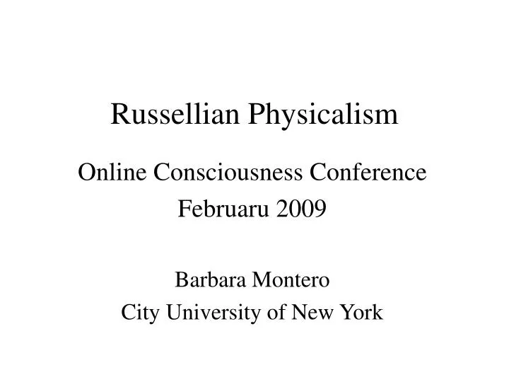 russellian physicalism