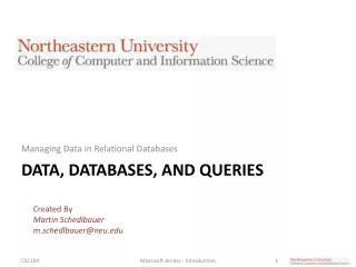 Data, Databases, and Queries