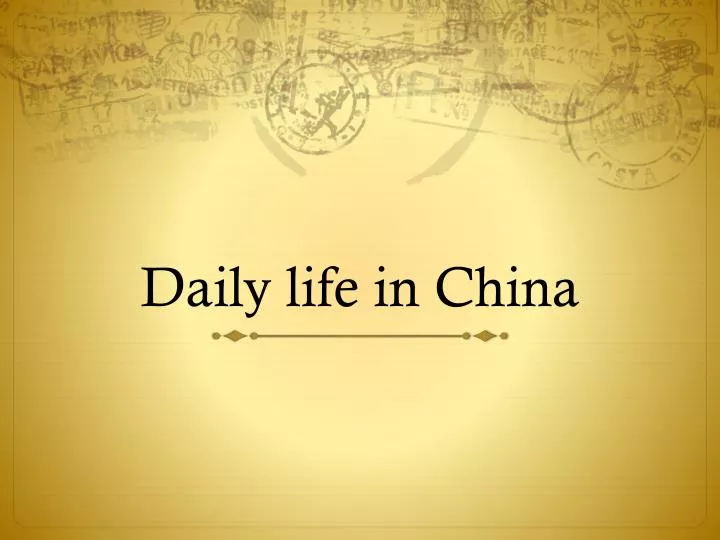 daily life in china
