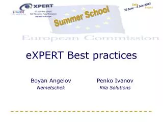 eXPERT Best practices