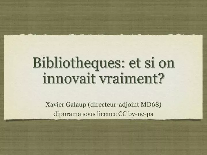 bibliotheques et si on innovait vraiment