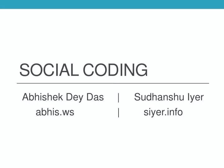 social coding