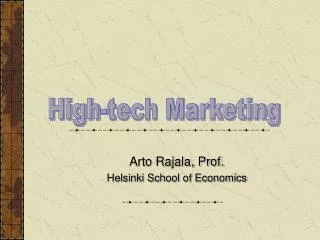 Arto Rajala, Prof. Helsinki School of Economics