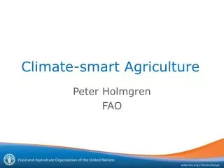 Climate-smart Agriculture