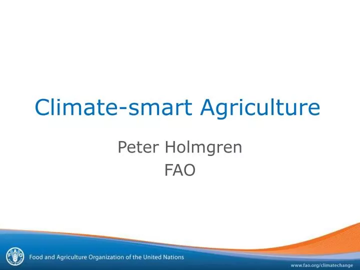 climate smart agriculture