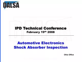 Automotive Electronics Shock Absorber Inspection