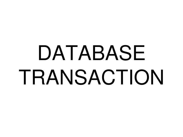 database transaction