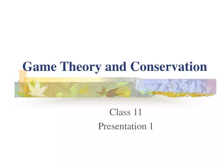game theory and conservation