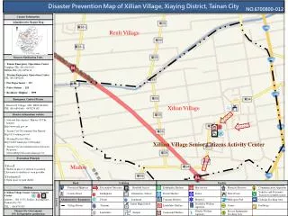 Disaster Prevention Map of Xillian Village, Xiaying District, Tainan City