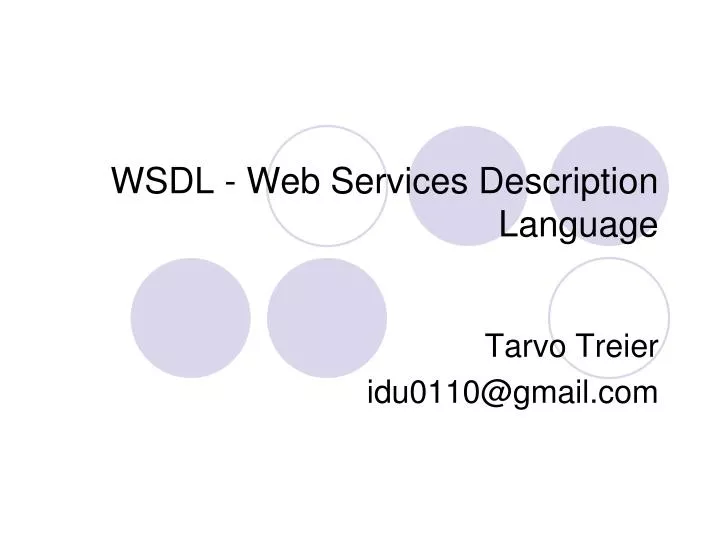 wsdl web services description language