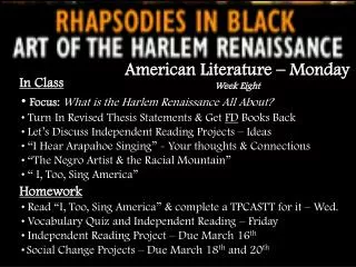In Class Focus: What is the Harlem Renaissance All About?