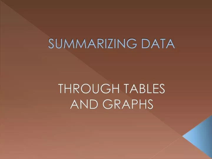 summarizing data