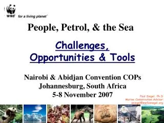 Nairobi &amp; Abidjan Convention COPs Johannesburg, South Africa 5-8 November 2007