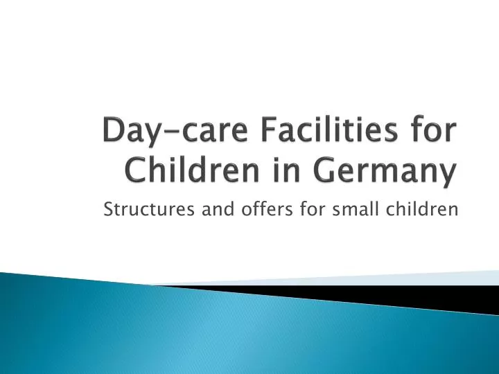 day care facilities for children in germany