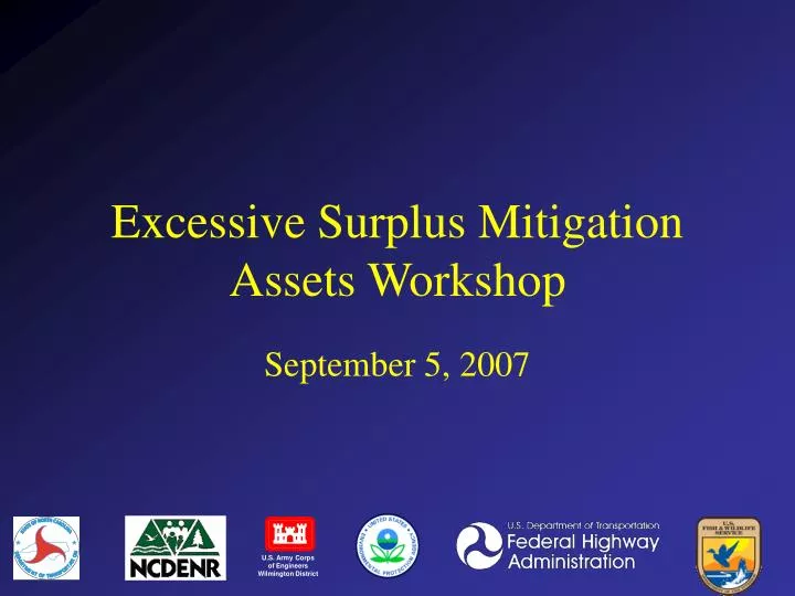 excessive surplus mitigation assets workshop