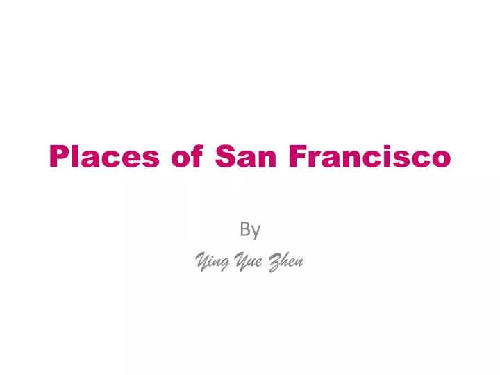 places of san francisco