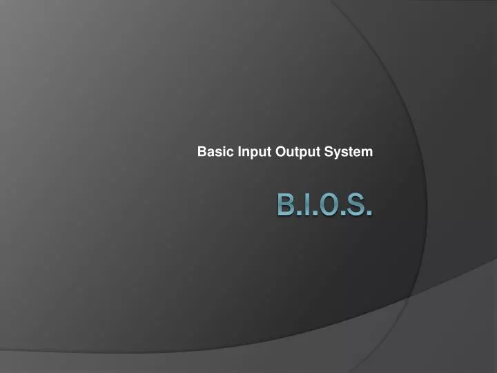 basic input output system