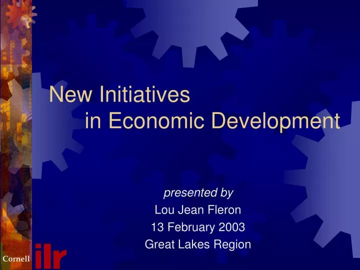 new initiatives in economic development