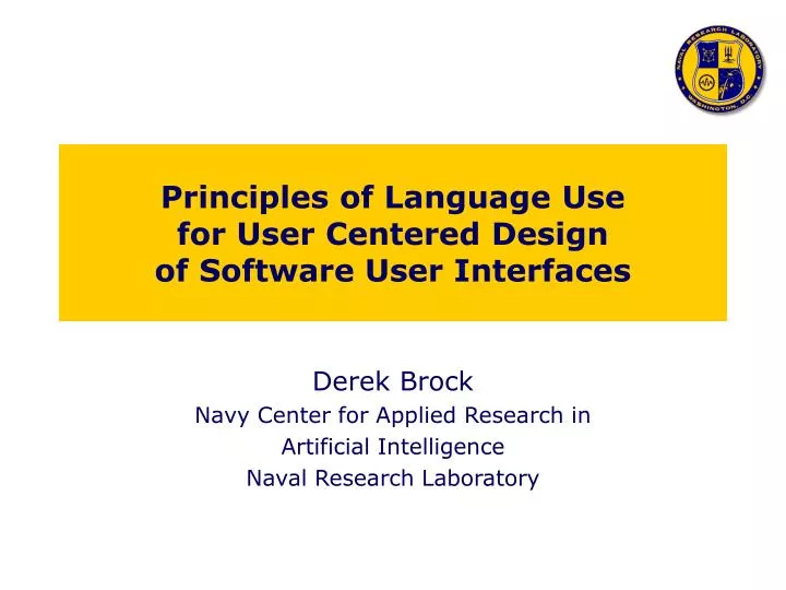 principles of language use for user centered design of software user interfaces