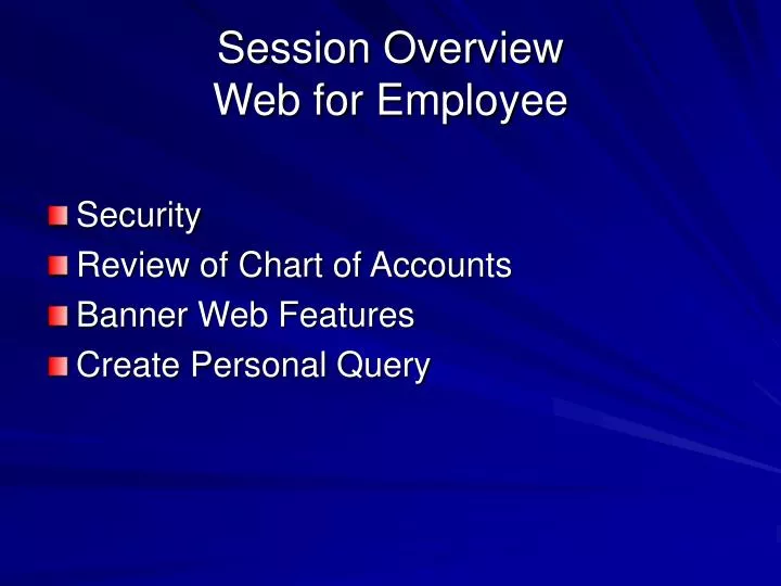 session overview web for employee