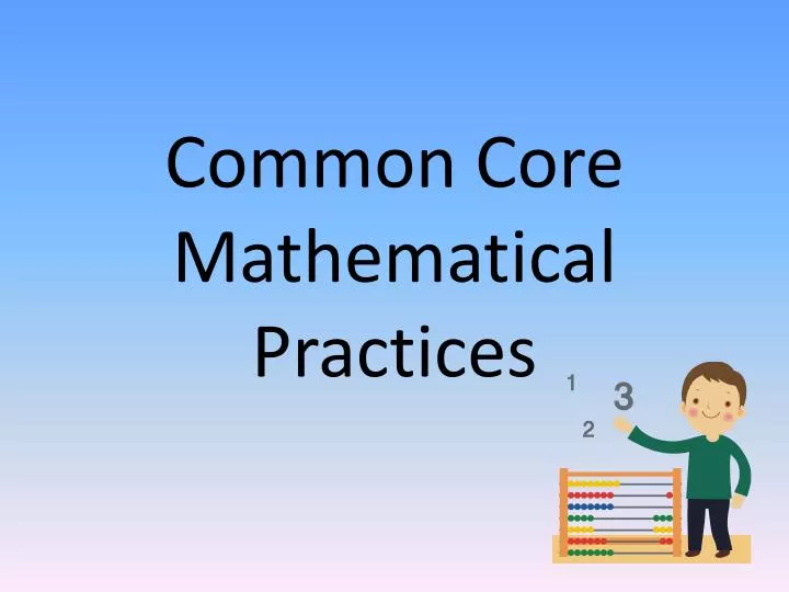 common core mathematical practices
