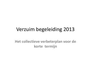 verzuim begeleiding 2013