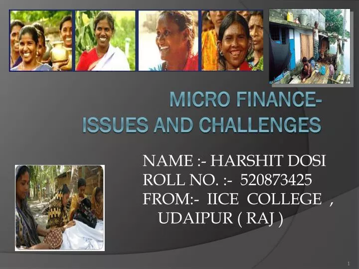 micro finance issues and challenges